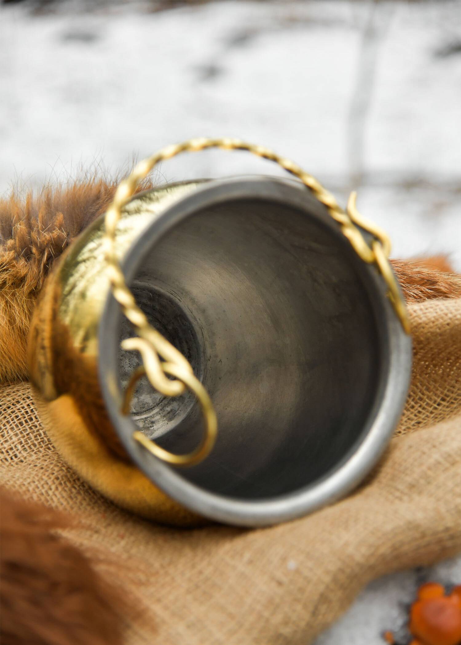 Situla, Römischer Topf, Messing, verzinnt