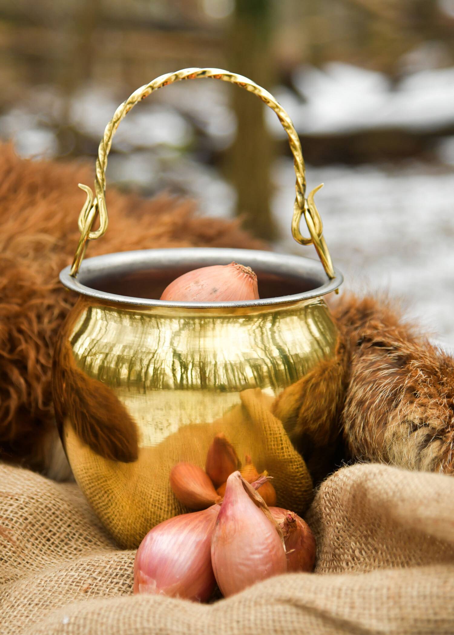 Situla, Römischer Topf, Messing, verzinnt