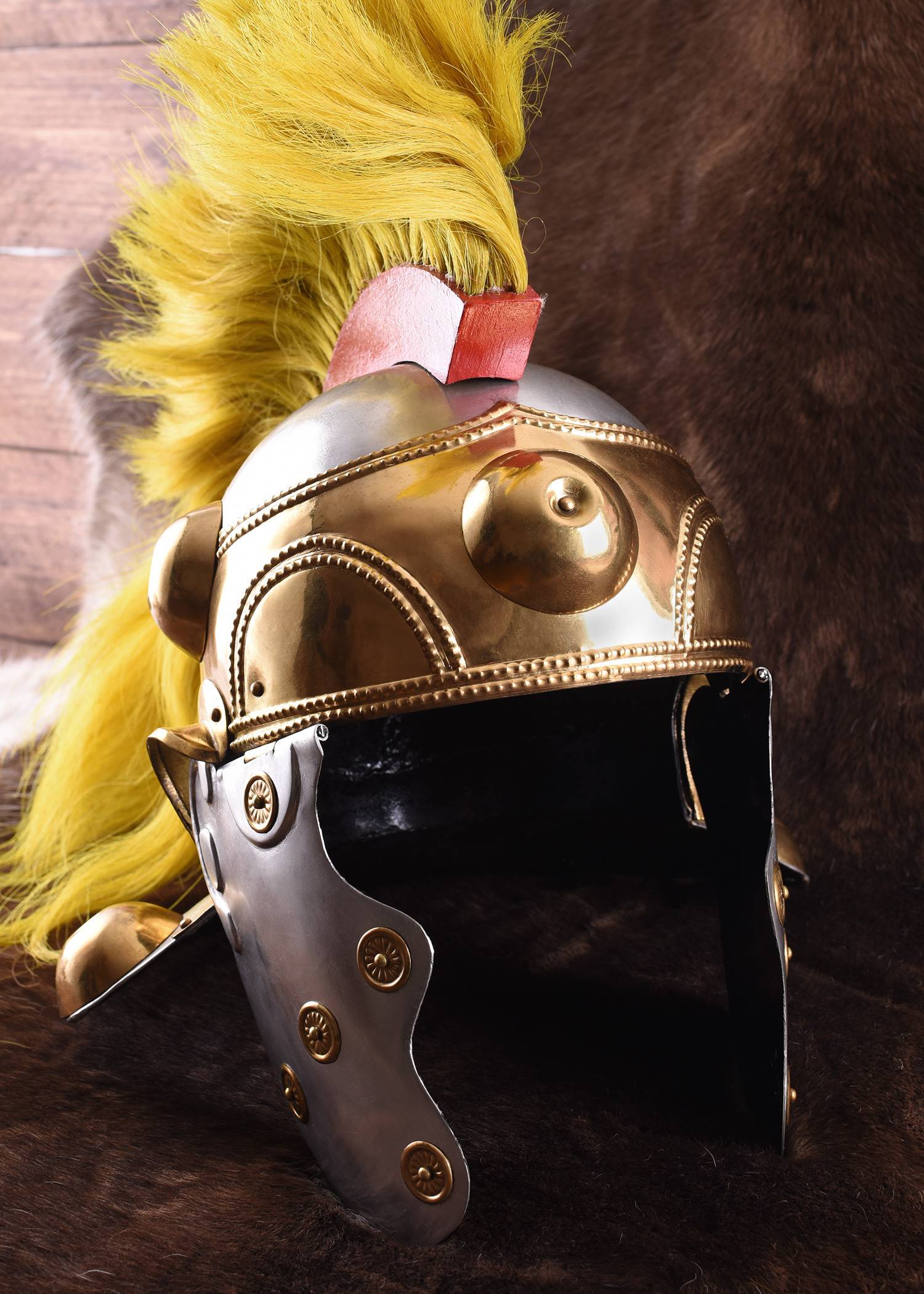 Witcham Gravel Helm, Romeinse Hulpcavaleriehelm, staal, met kuif