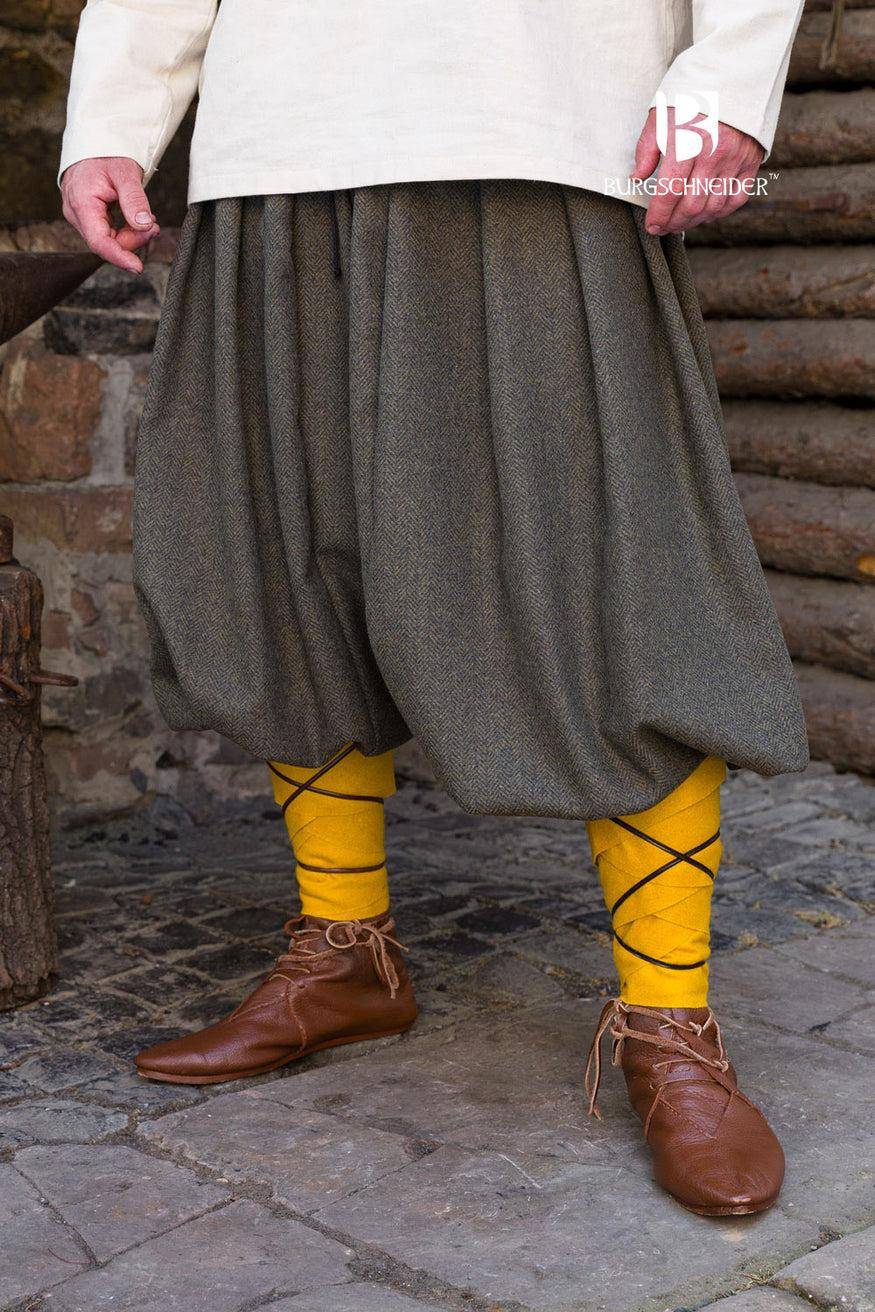 Rus Herringbone Broek Olijfgroen/Grijs