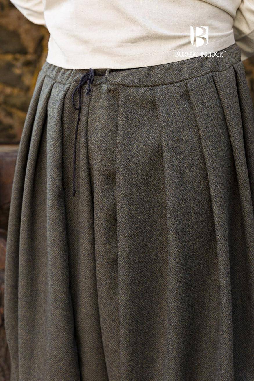 Rus Herringbone Broek Olijfgroen/Grijs