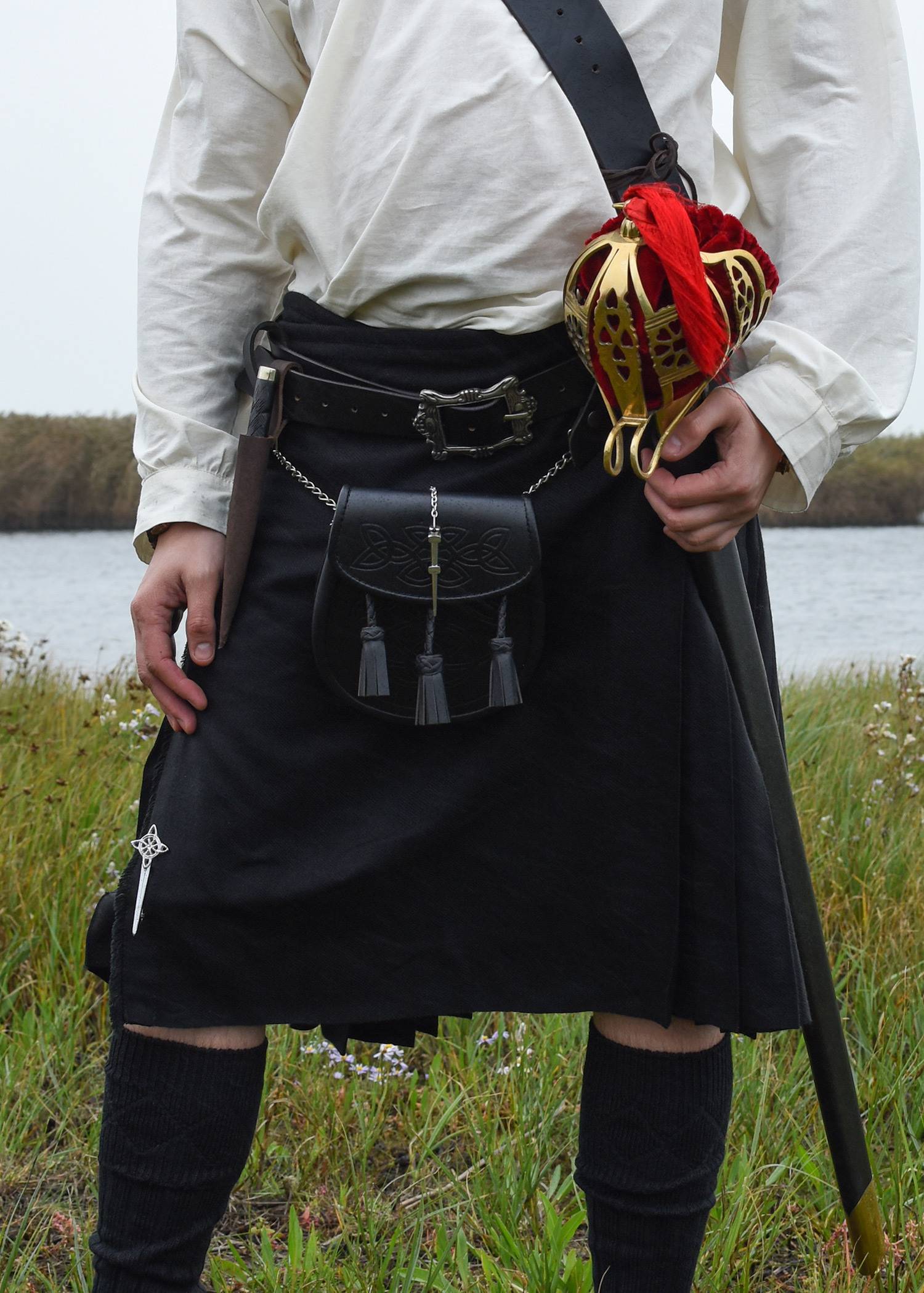 Schotse Black Kilt, 8 Meter Stof