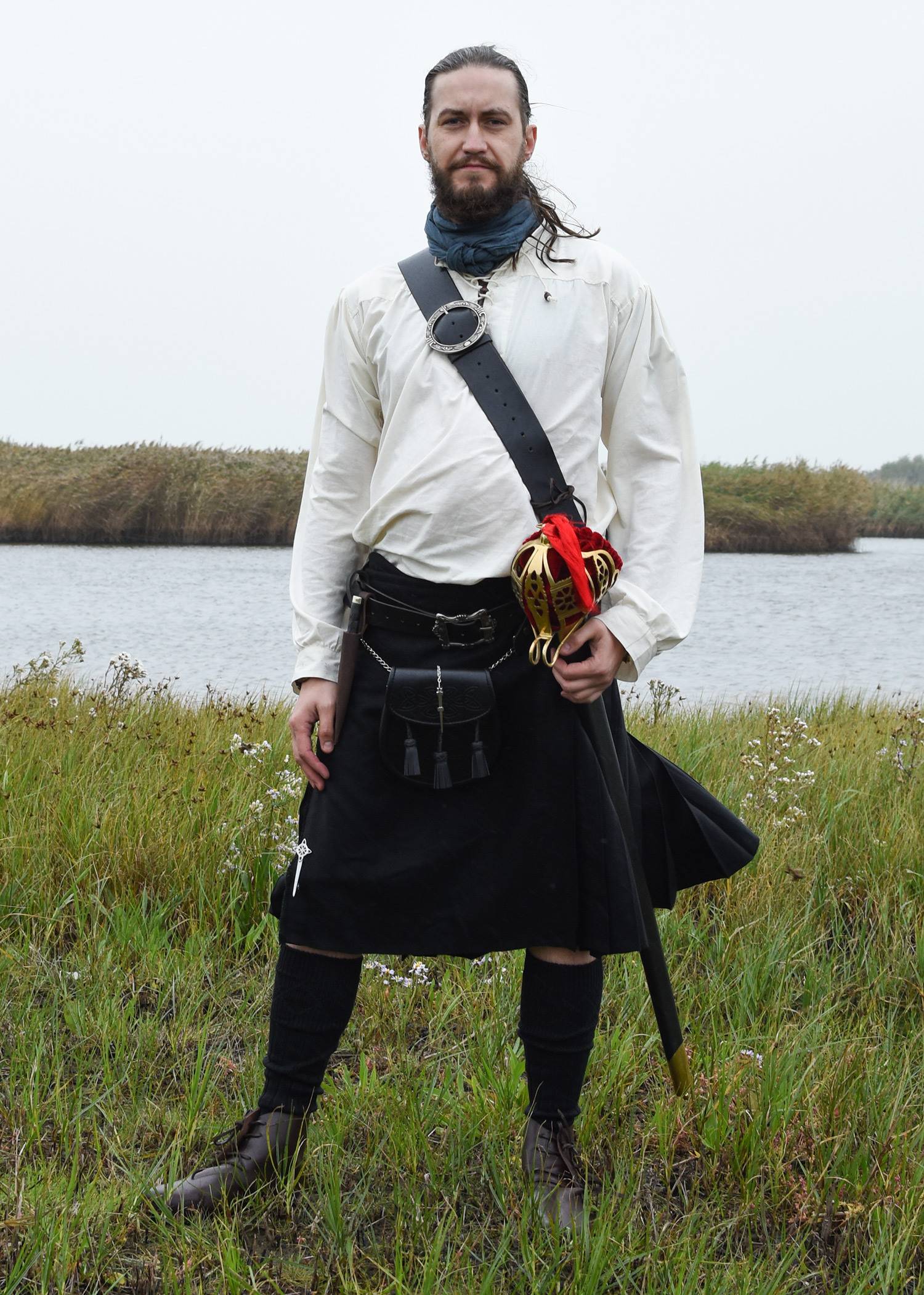 Schotse Black Kilt, 8 Meter Stof