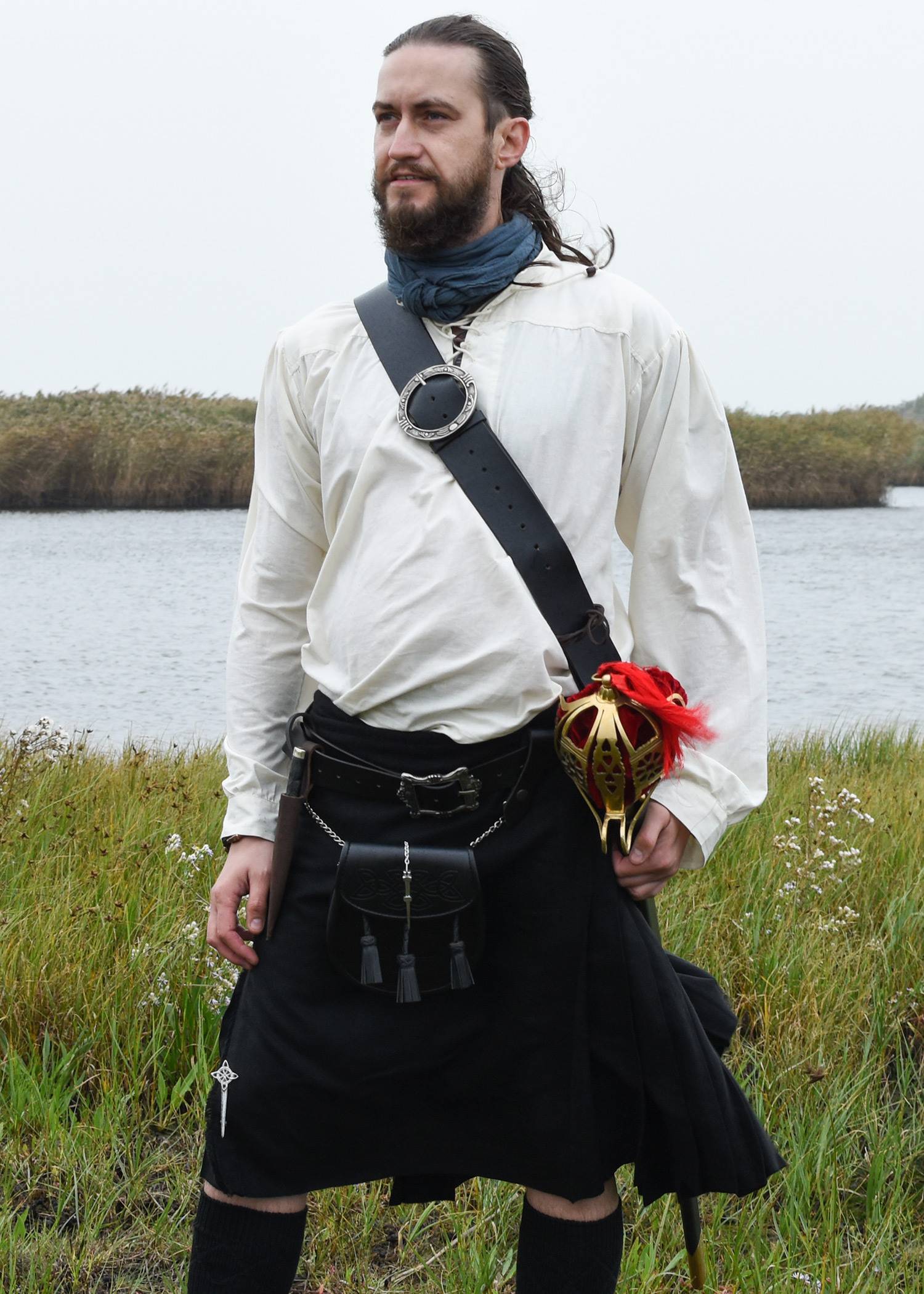 Schotse Black Kilt, 8 Meter Stof