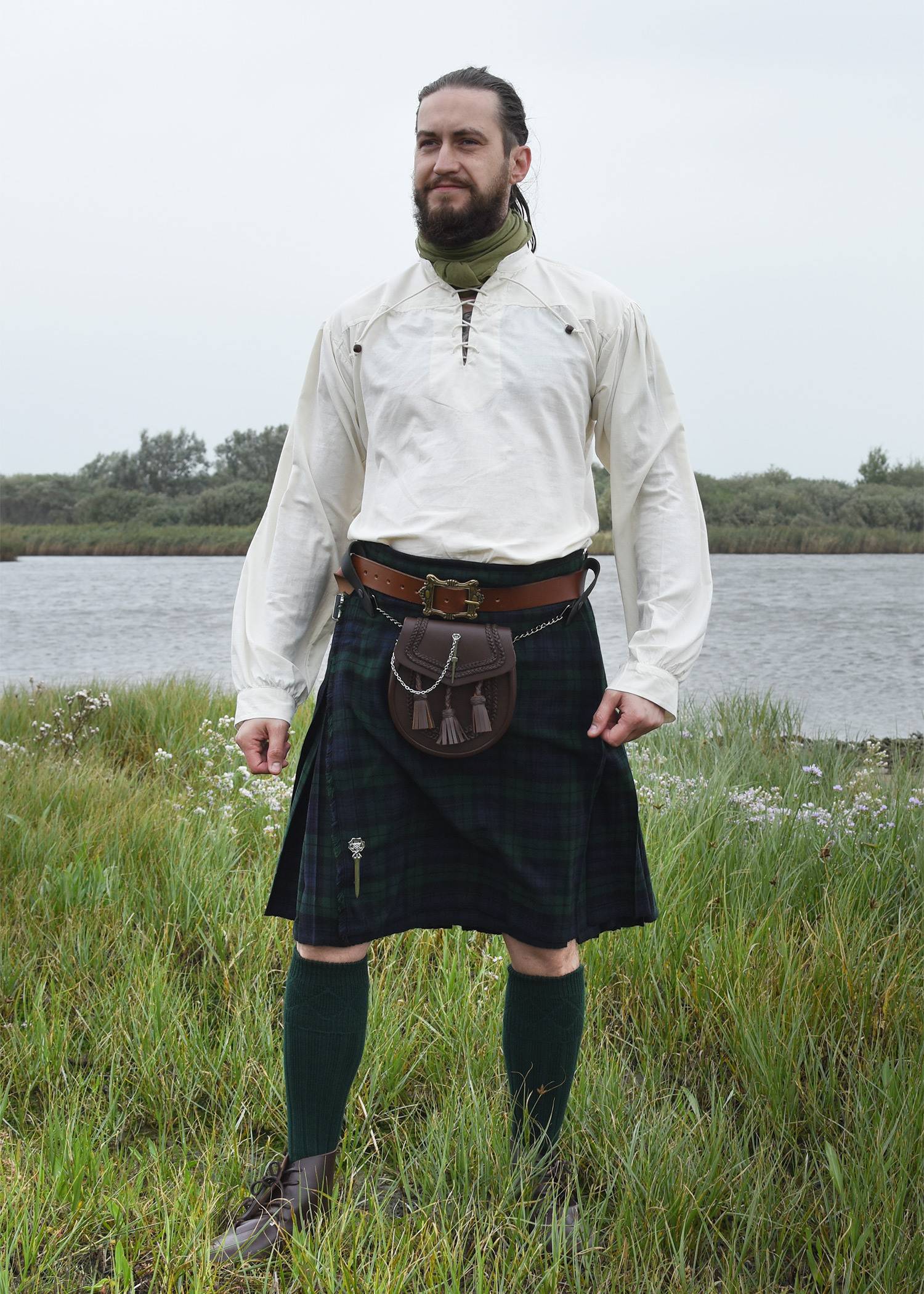 Schotse Kilt, Black Watch Tartan, 8 Meter Stof
