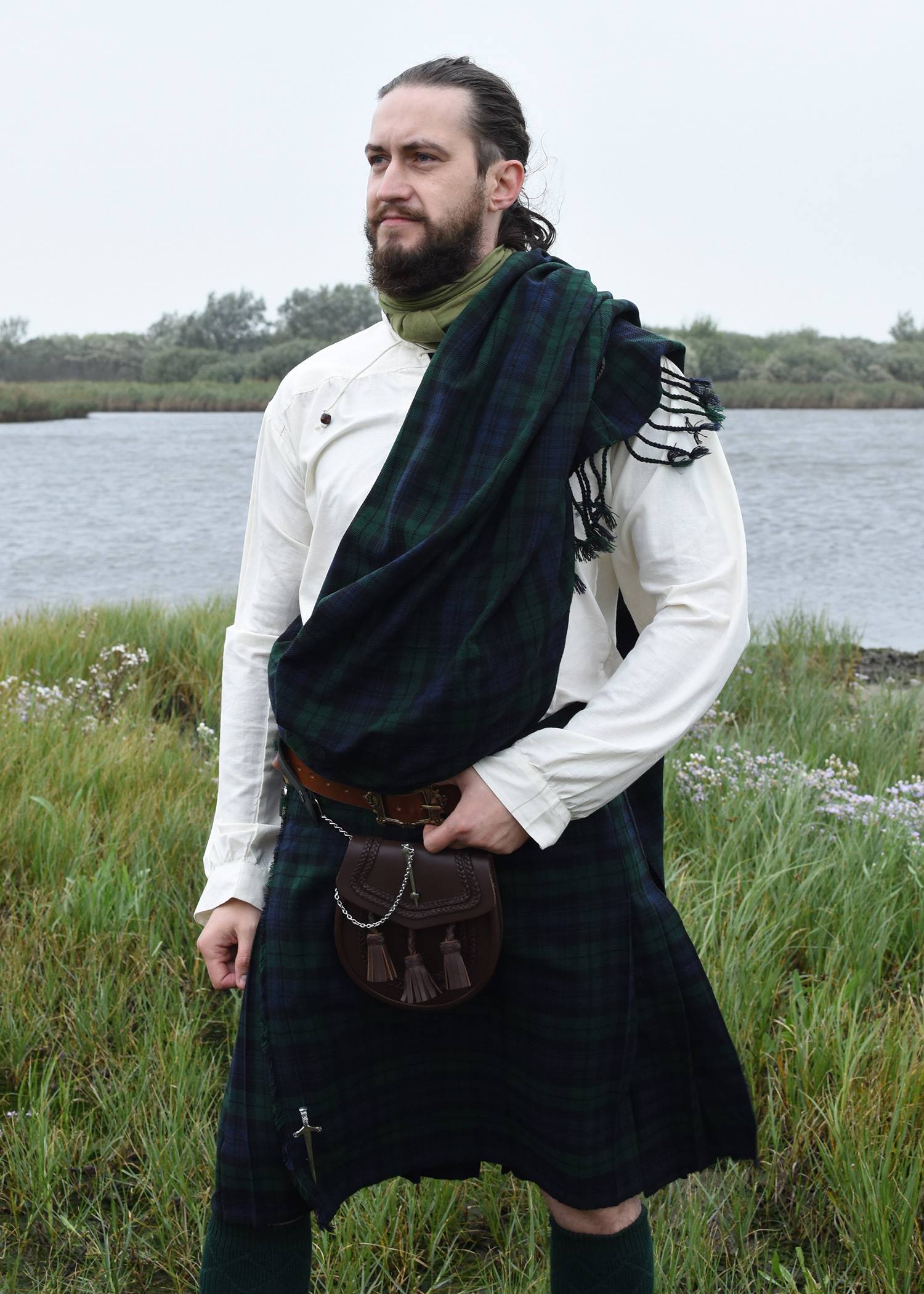 Schotse Kilt, Black Watch Tartan, 8 Meter Stof