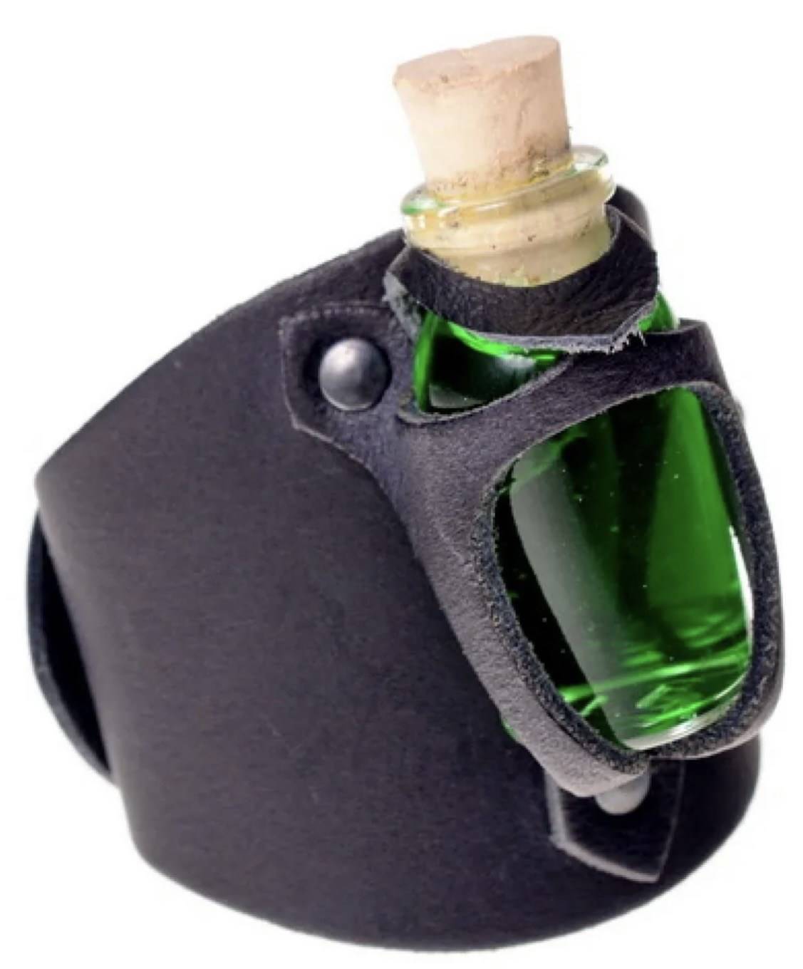 ​​Hexen - Alchemisten Trankflaschen-Armband aus Leder in Zwart
