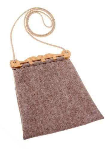 Viking schoudertas met houten handvat Klein