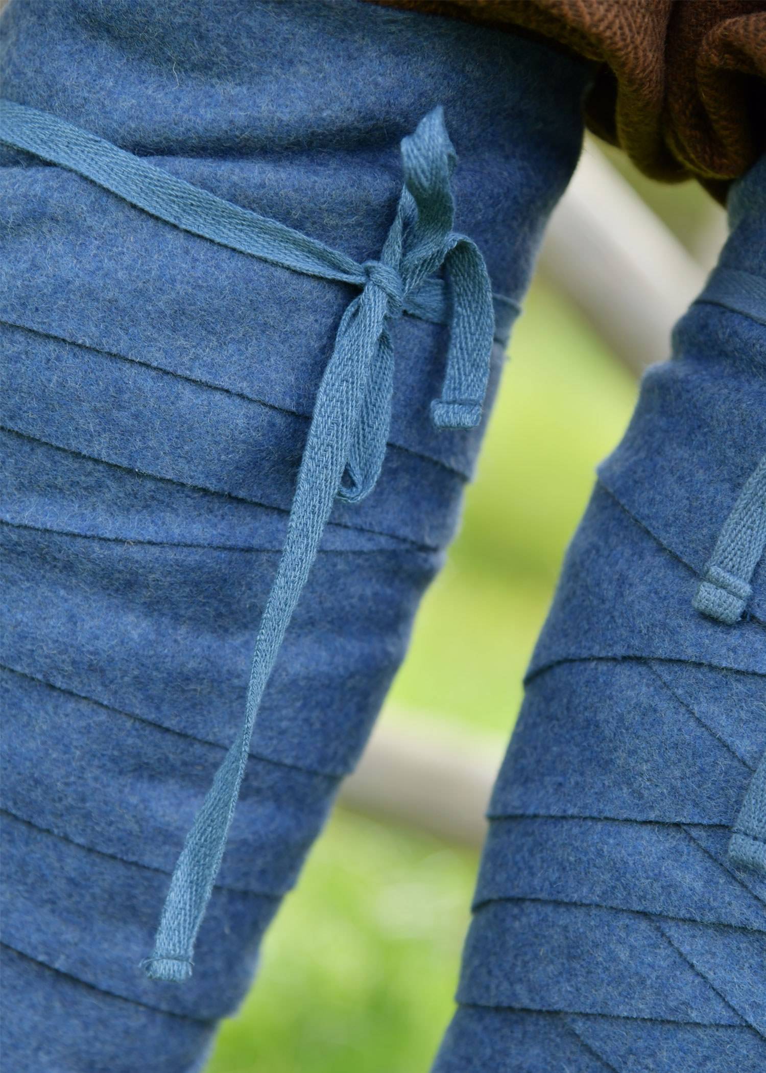 Viking Beenwikkels – Gevilte Wolmix, Blauw Melange bandages