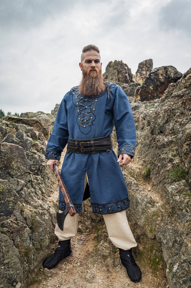 Wikingergürtel aus Schwarzem Leder