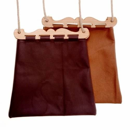 Wikinger Bügeltasche Haithabu Dunkelbraun