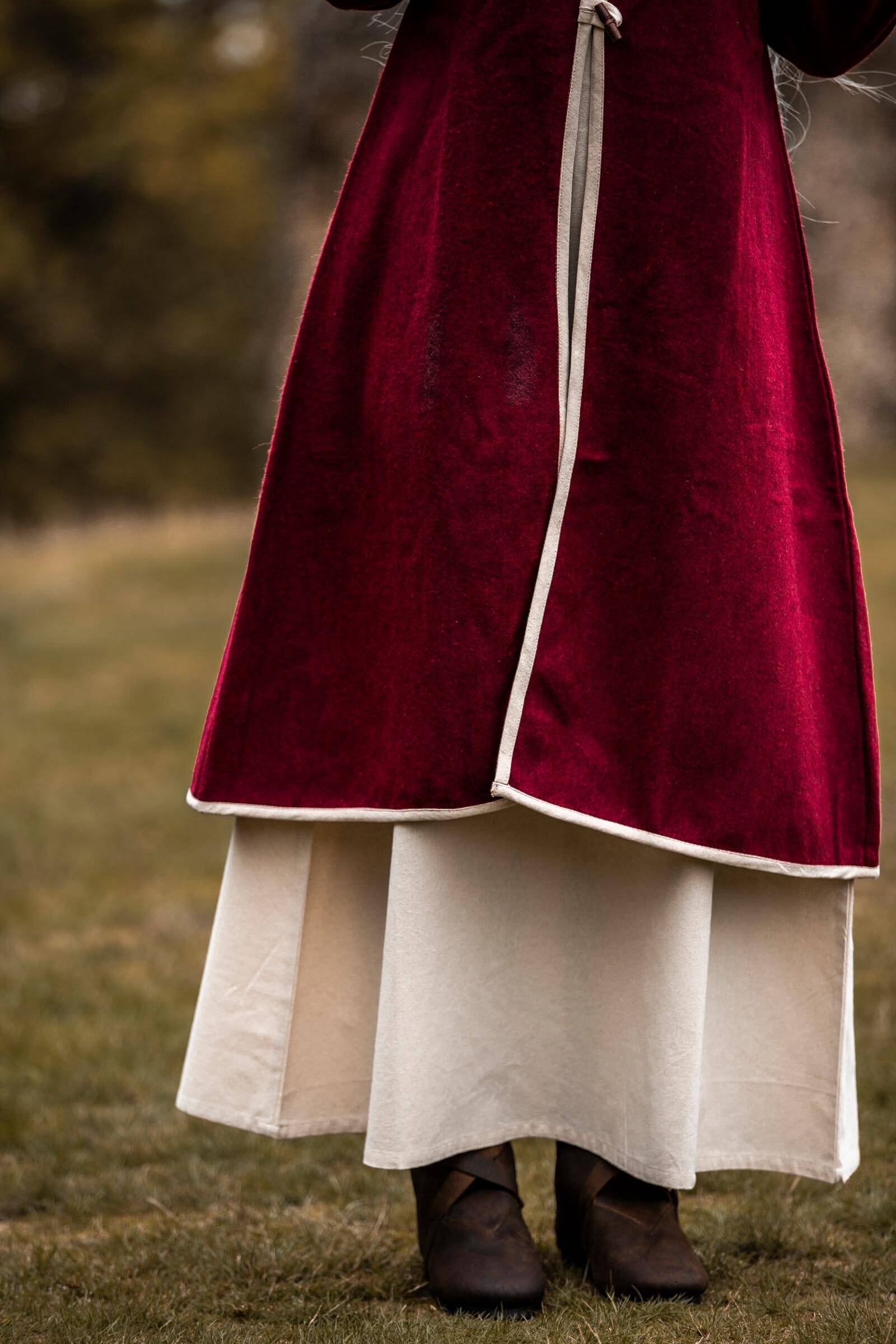 Viking Birka dames wollen jas, rood
