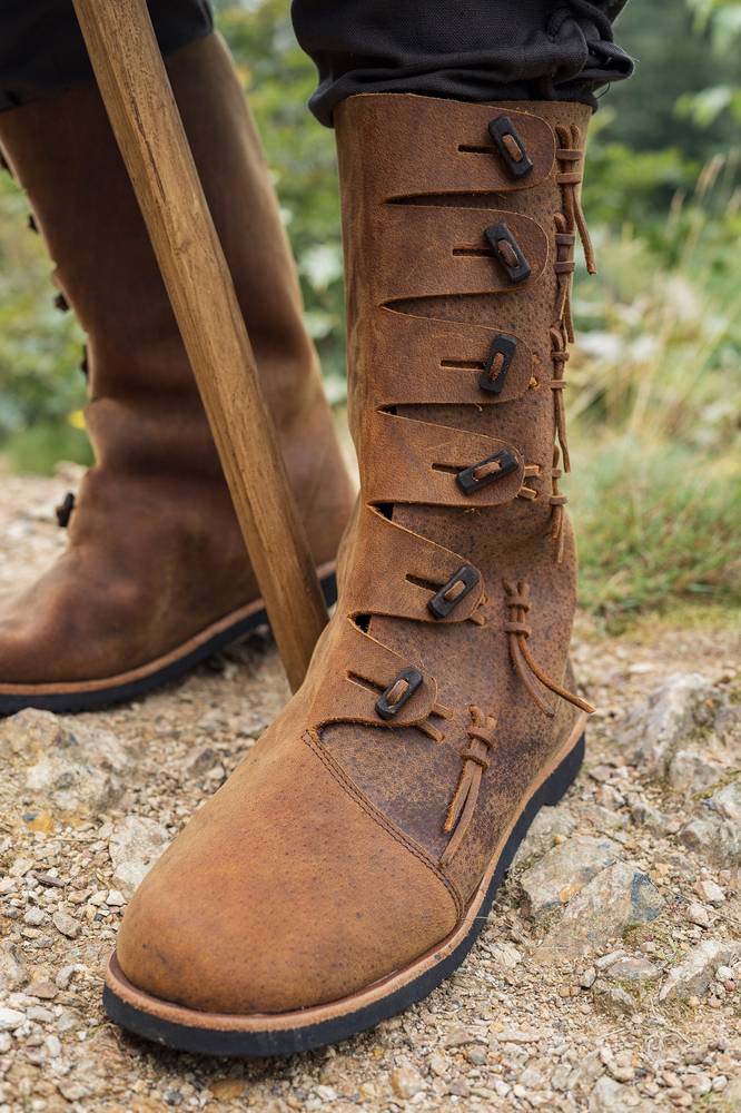 Wikinger Stiefel in Braun