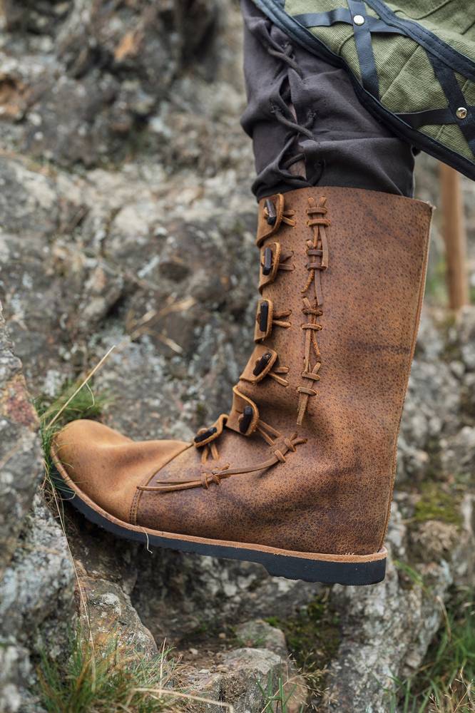 Wikinger Stiefel in Braun