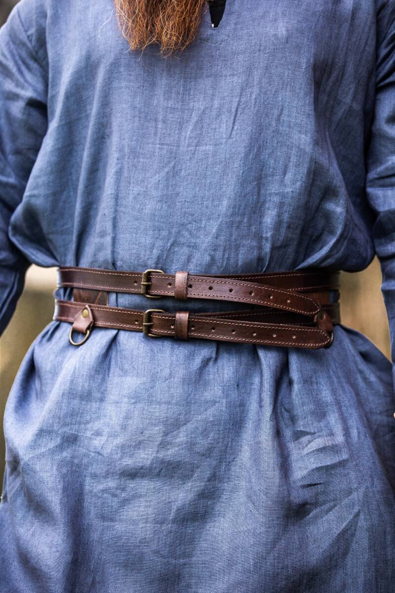 Viking Dubbele Riem in het Bruin
