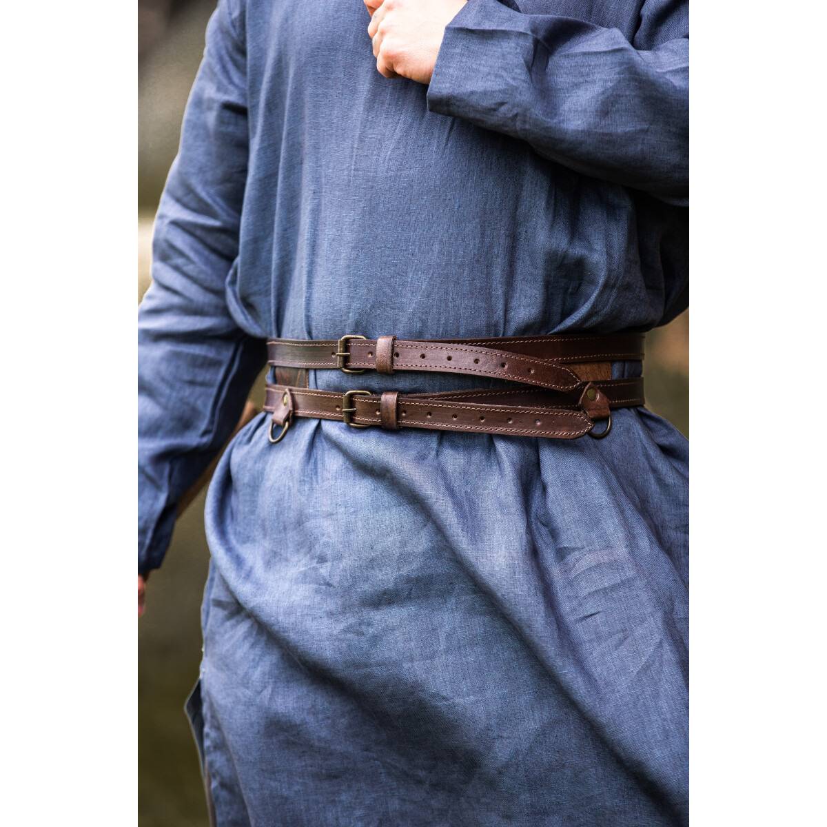 Viking Dubbele Riem in het Bruin