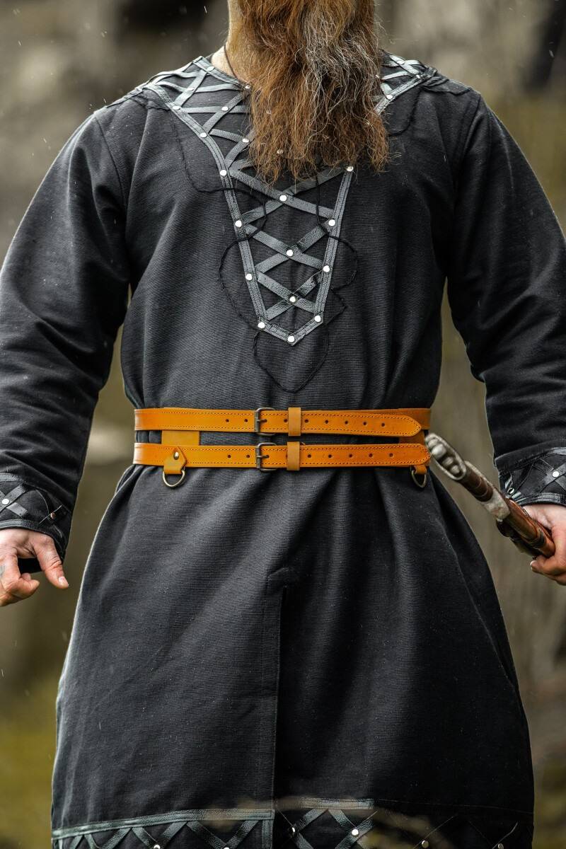 ​Wikinger Doppelgürtel Cognacbraun