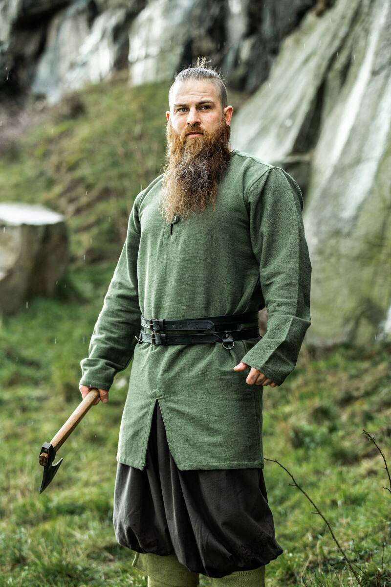 ​​​Wikinger Doppelgürtel in Schwarz