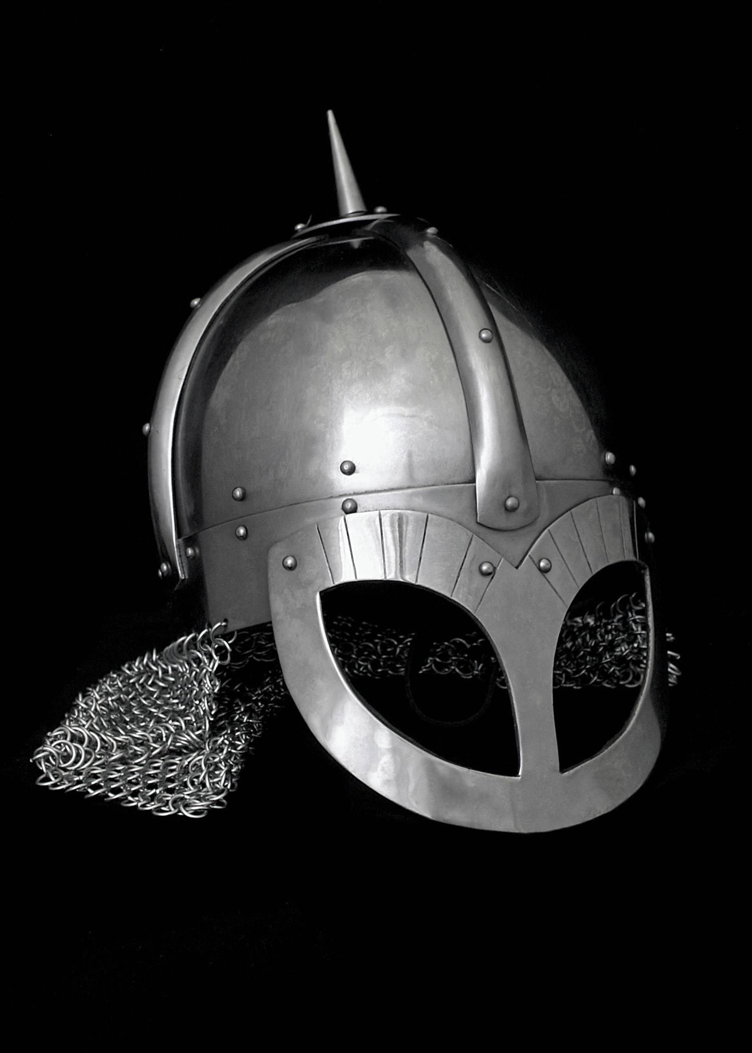 Viking-brilhelm Gjermundbu-stijl, (550 - 793 n.Chr.), 2 mm staal