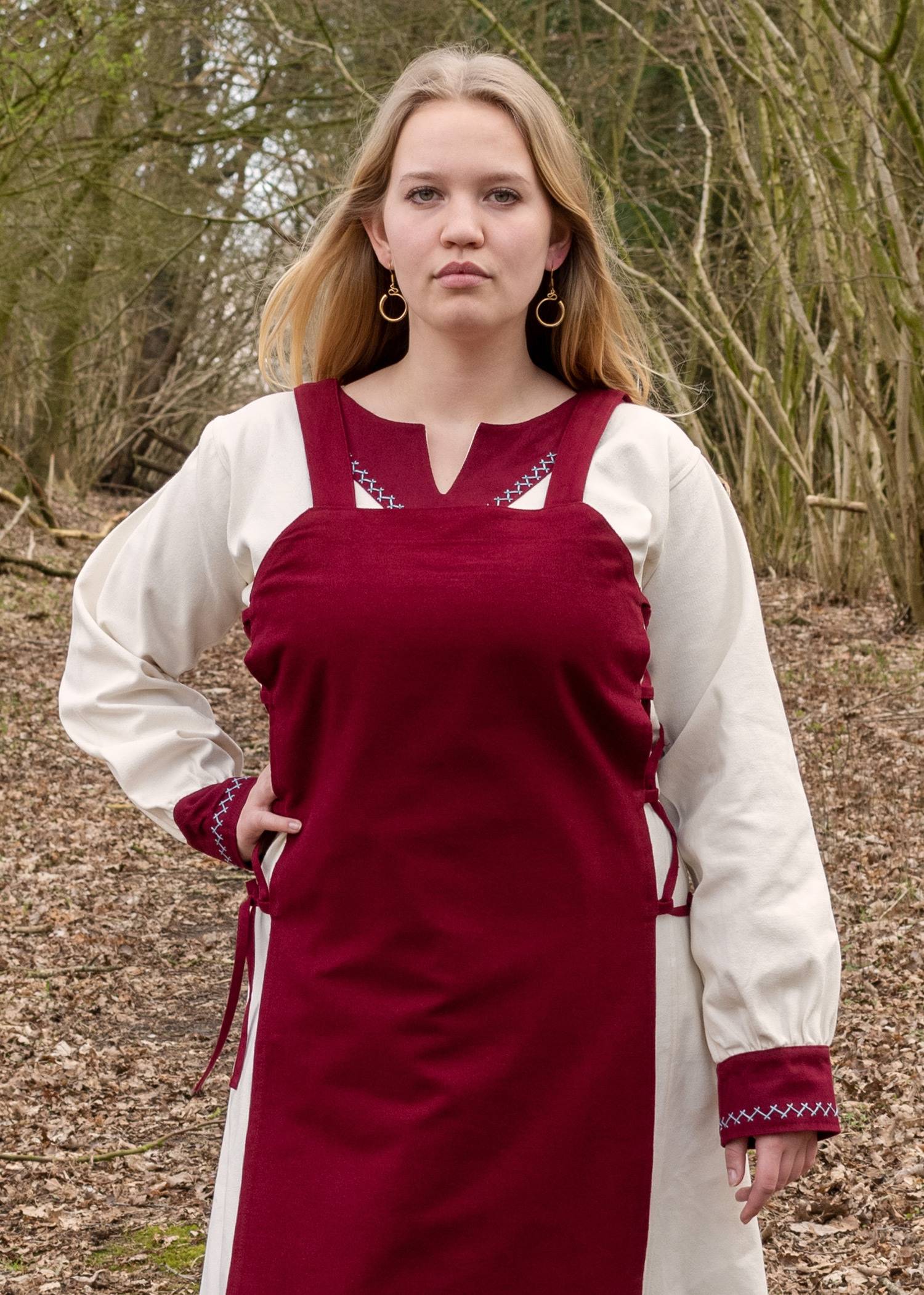 ​Wikinger Überkleid / Trägerkleid, Rot