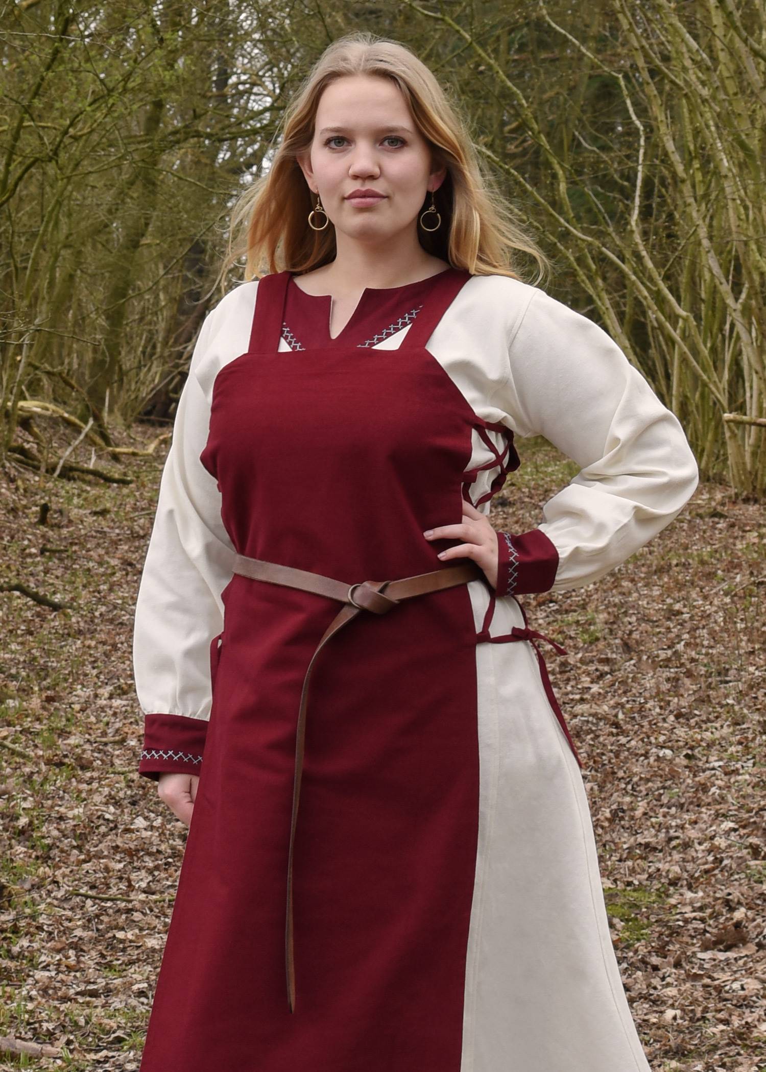 ​Wikinger Überkleid / Trägerkleid, Rot