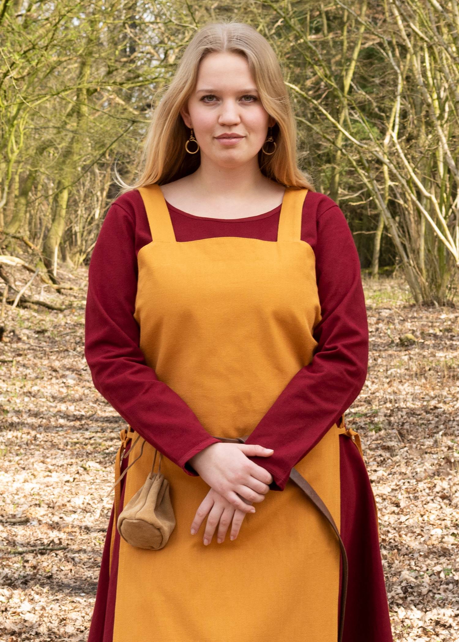 Wikinger Überkleid / Trägerkleid, senfgelb