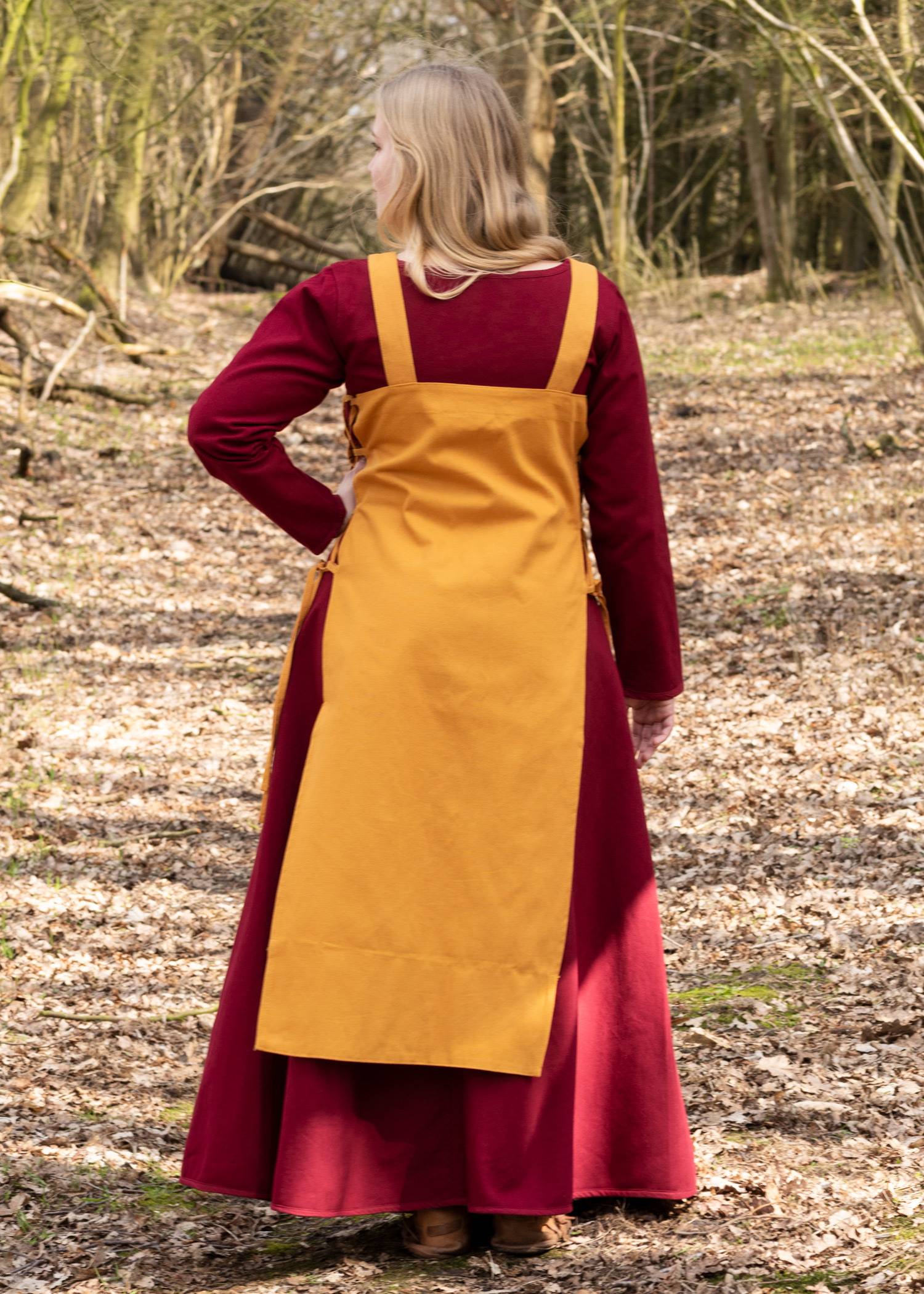 Wikinger Überkleid / Trägerkleid, senfgelb