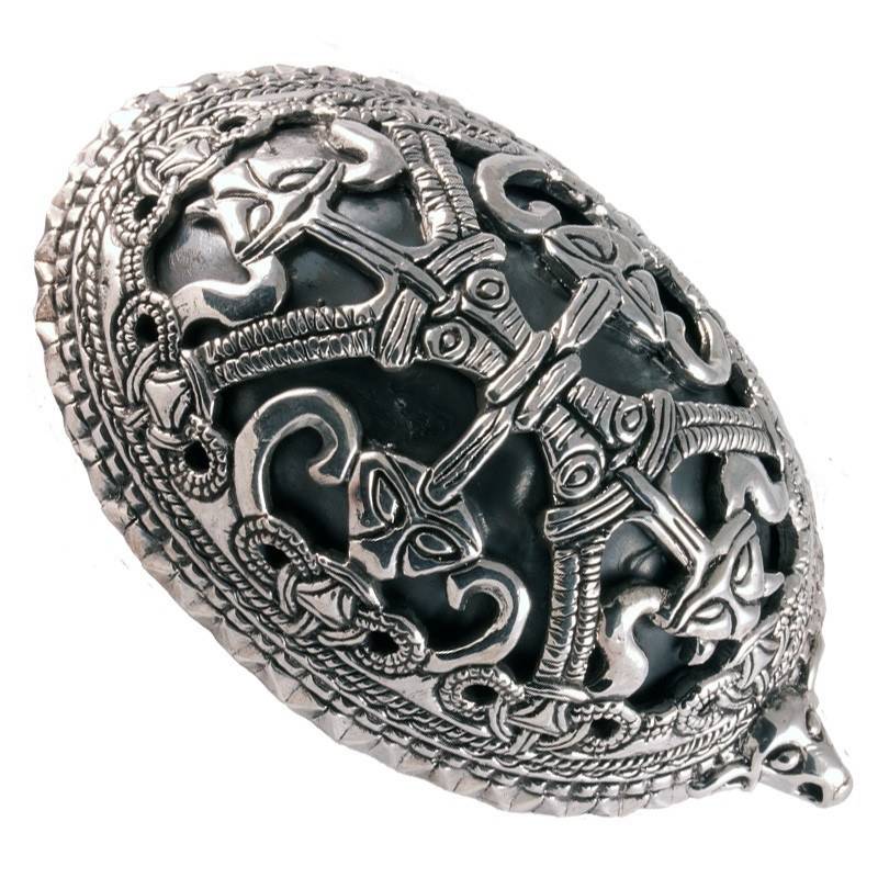 Viking Schildpad Ovaal Fibula in Zilver ( 925er)