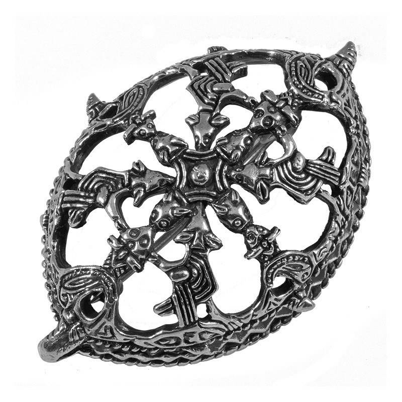 Viking Schildpad Ovaal Fibula in Zilver (925er)