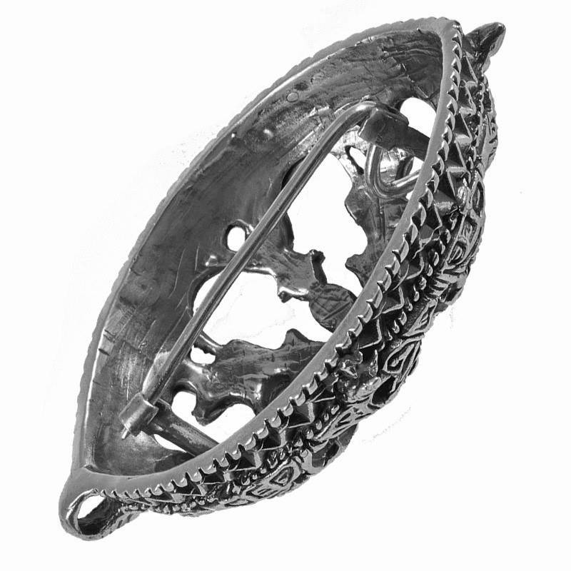 Viking Schildpad Ovaal Fibula in Zilver (925er)
