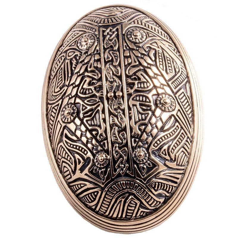 Viking Schildpad-Ovaal Fibula in Brons 7e-8e eeuws