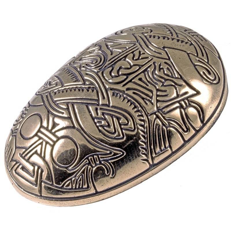 Viking Schildpad-Ovaal Fibula in Brons, 7e-8e eeuws