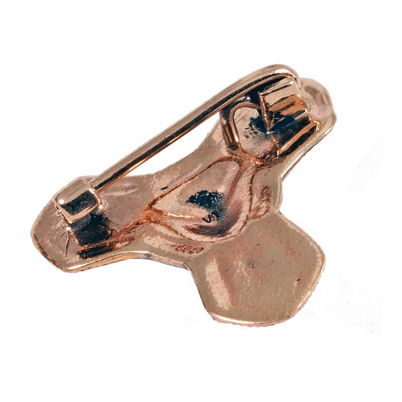 Viking Kleefblad Fibula in Brons