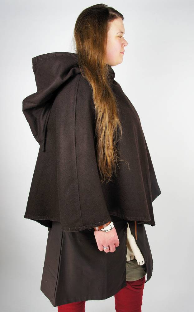 ​​​Viking Kaproen, Wol met grote kraag in Bruin