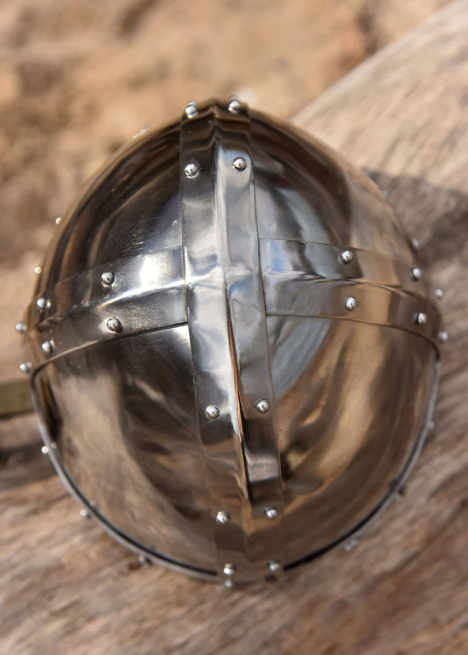 Normandische Spangenhelm, 2mm staal, in M en L.