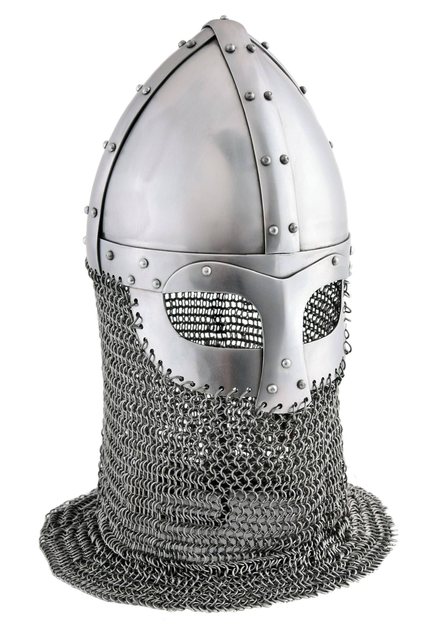 Vendelzeitlicher Spangenhelm mit Kettenbrünne
