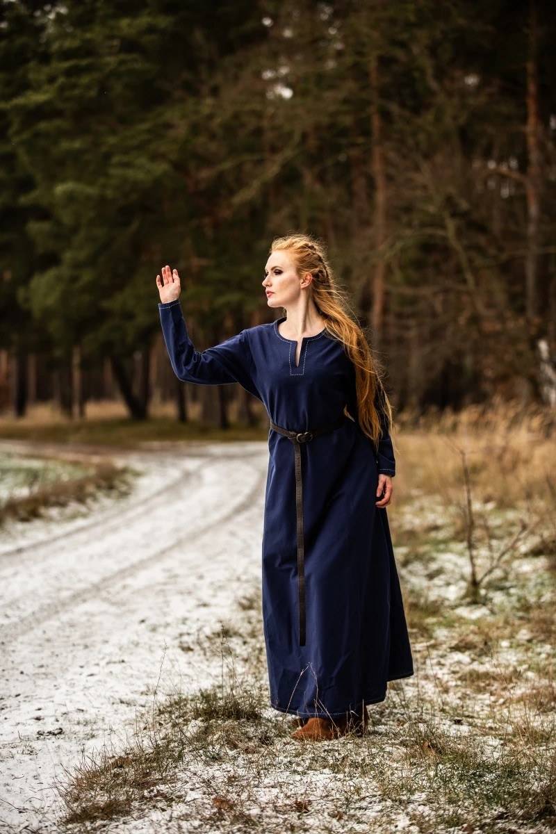 Viking-onderjurk in Blauw