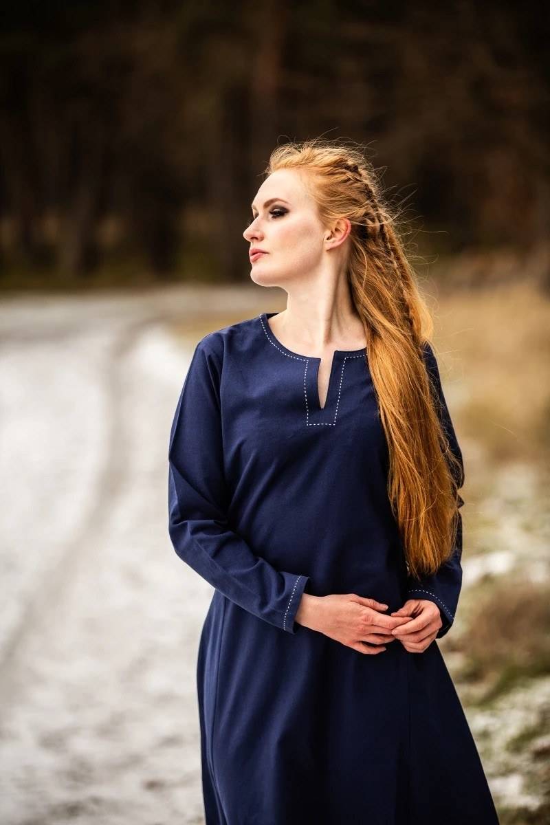 Viking-onderjurk in Blauw