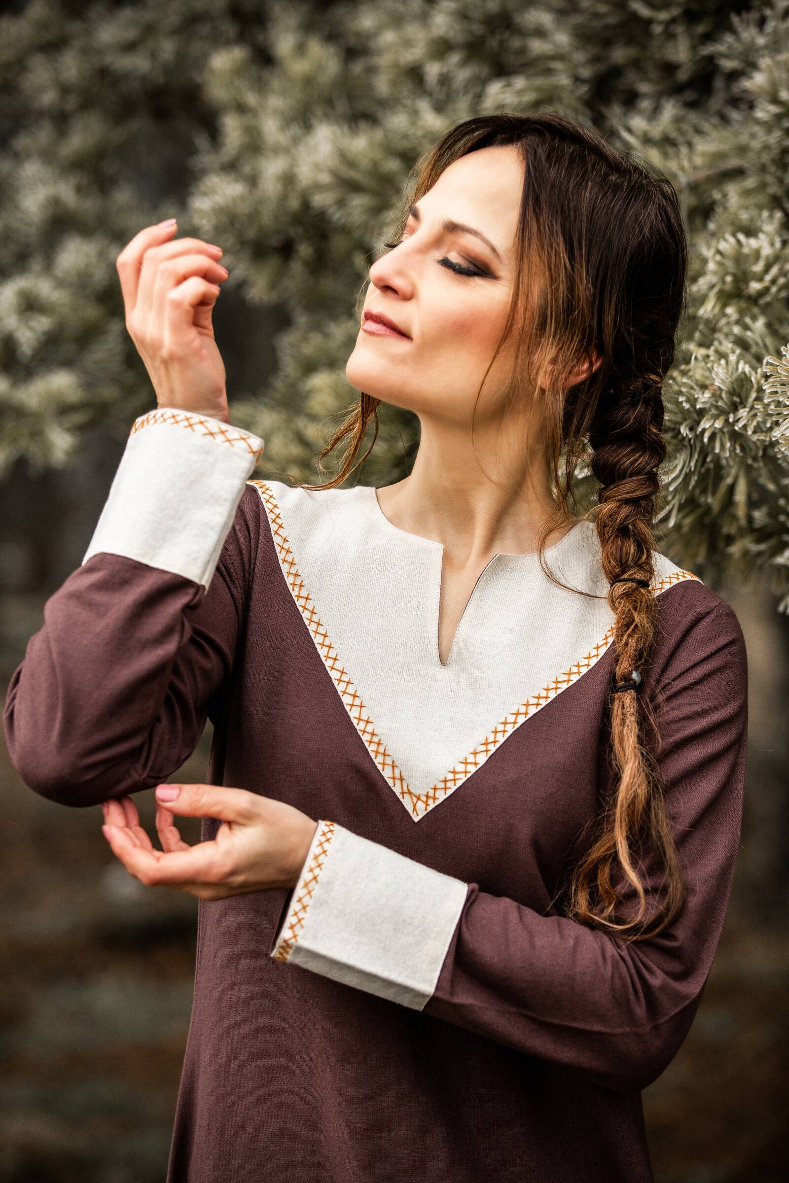 Vikingjurk in bruin-natuurkleur