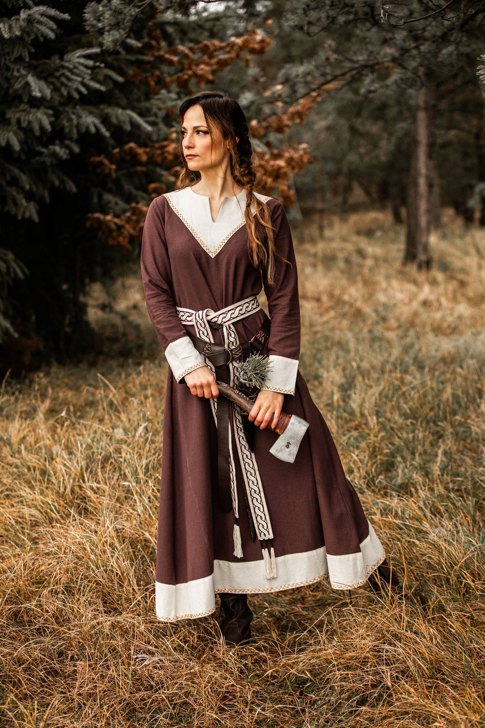 Vikingjurk in bruin-natuurkleur