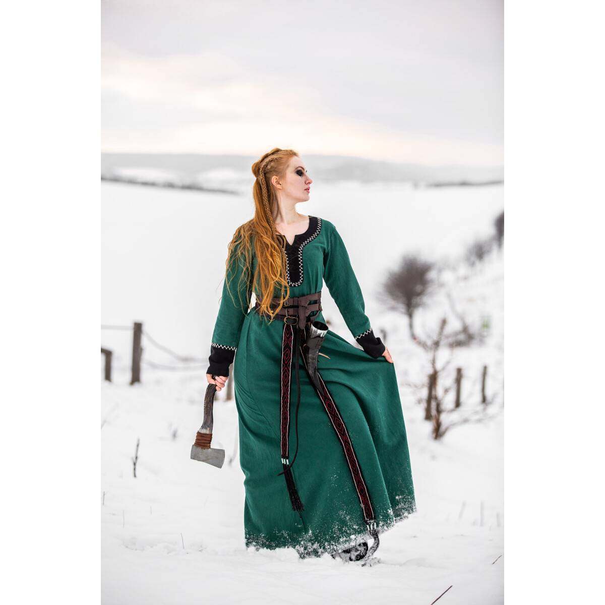 Viking Jurk Lagertha in Groen