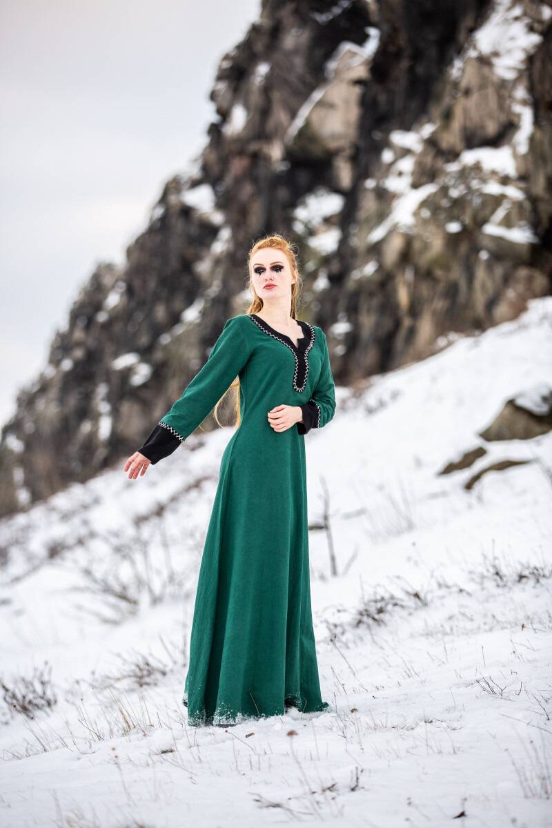 Viking Jurk Lagertha in Groen