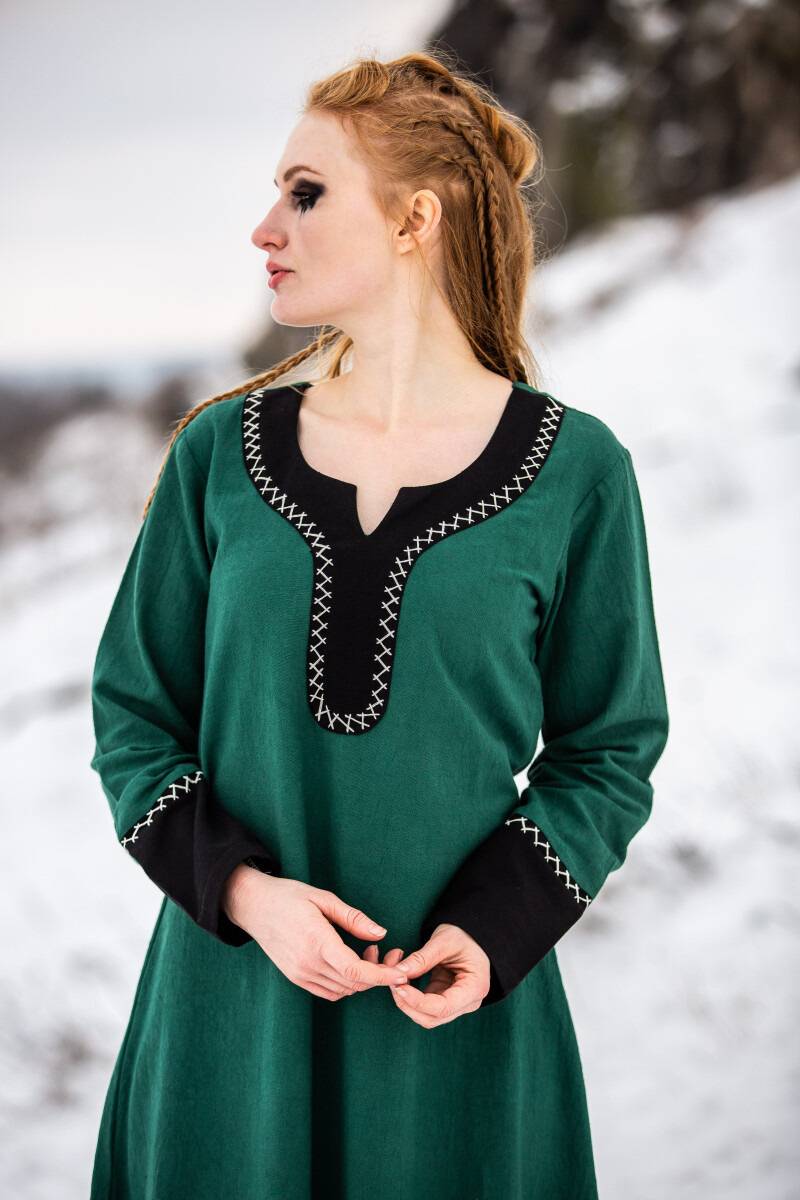 Viking Jurk Lagertha in Groen