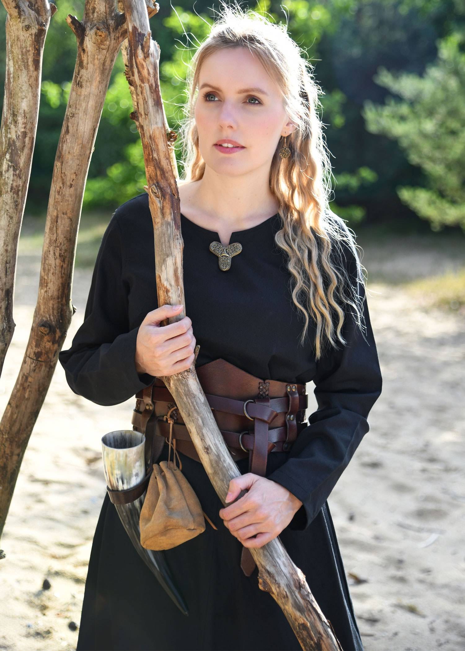 Viking jurk in zwart