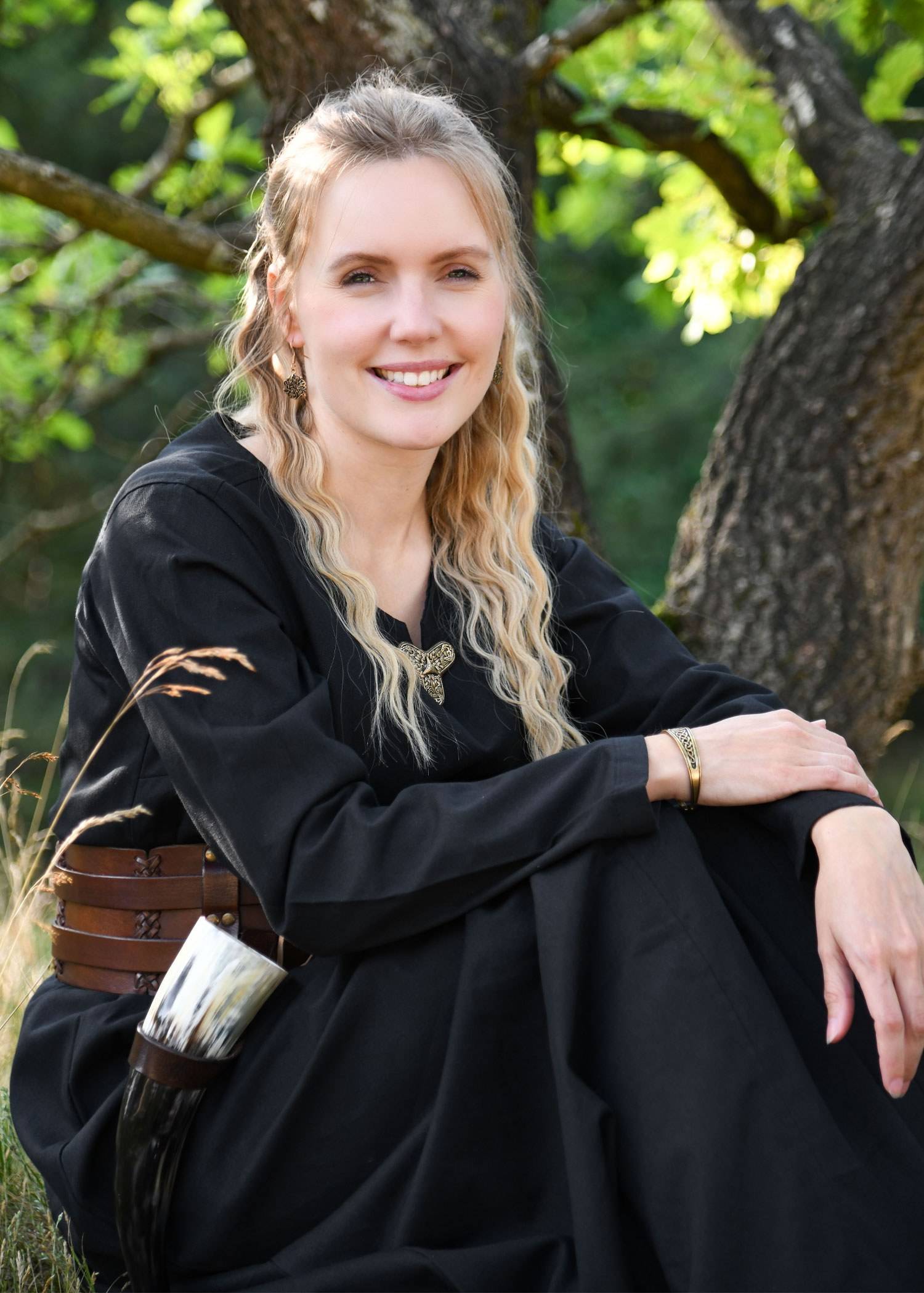 Viking jurk in zwart