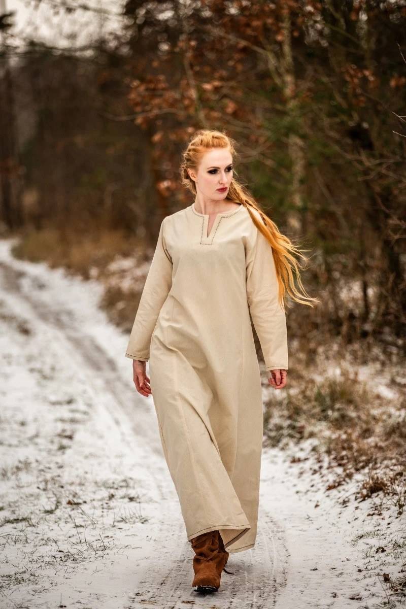 Viking-onderjurk in Naturel