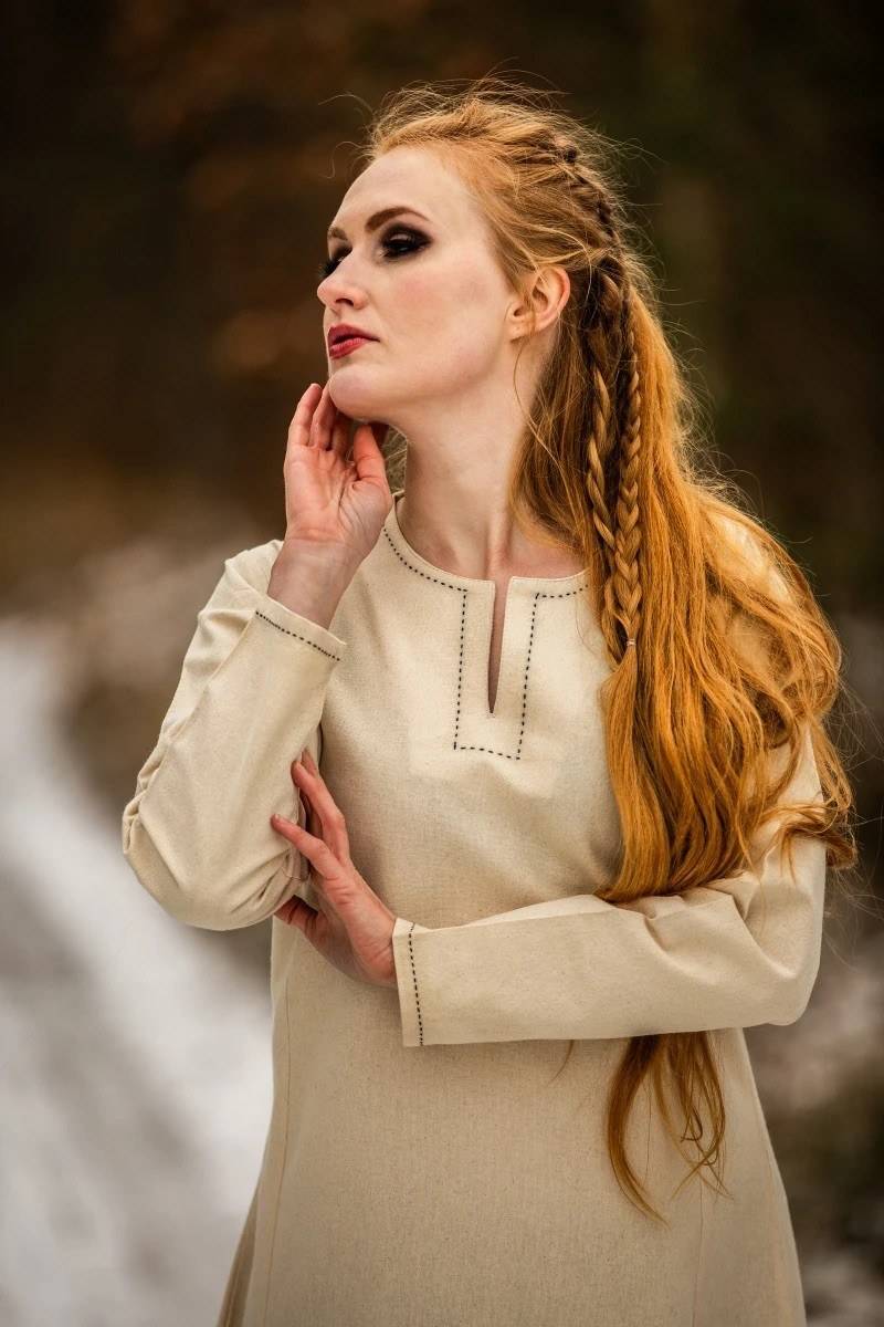 Viking-onderjurk in Naturel
