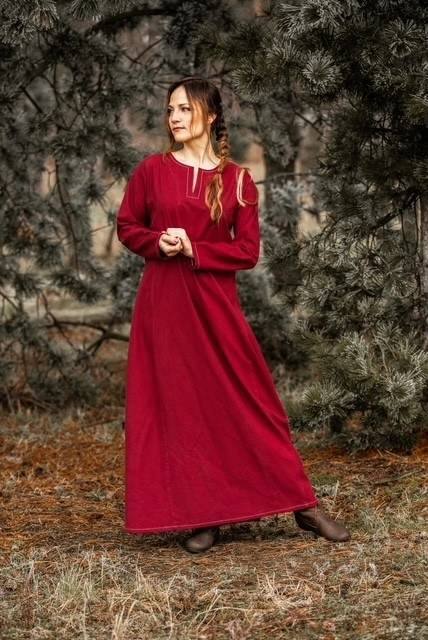 Viking-onderjurk in Rood