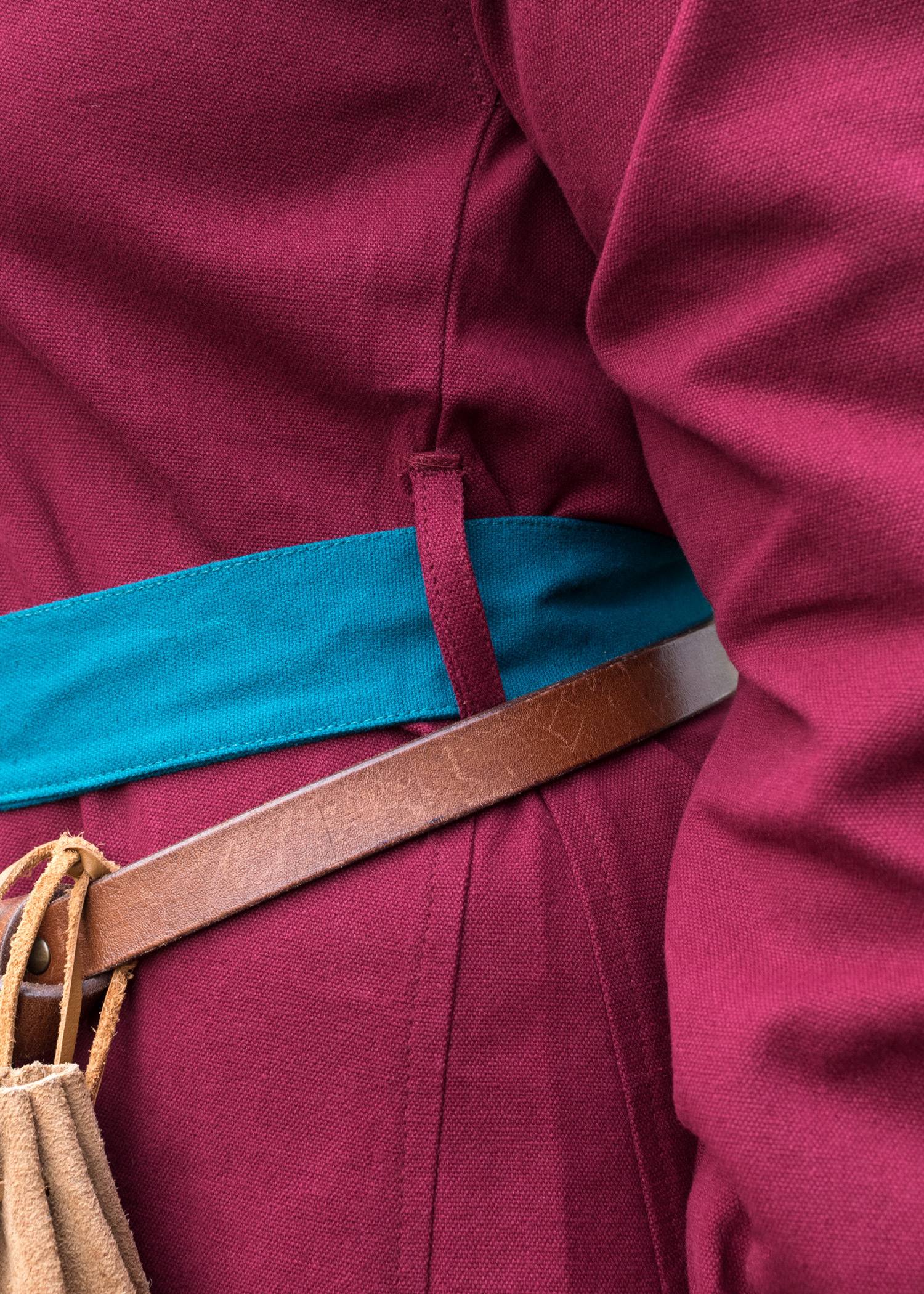 Wikinger Kleid, weinrot/petrol aus den 9Jh-10Jh.