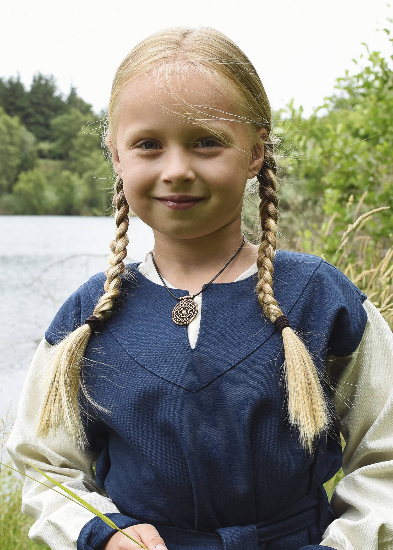 Viking Kinderjurk 9e-10e eeuws Blauw-Beige